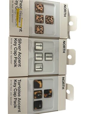 Target NORTH Accent Key Cap Packs – Leopard, Silver Arrow, Tortoise Sets